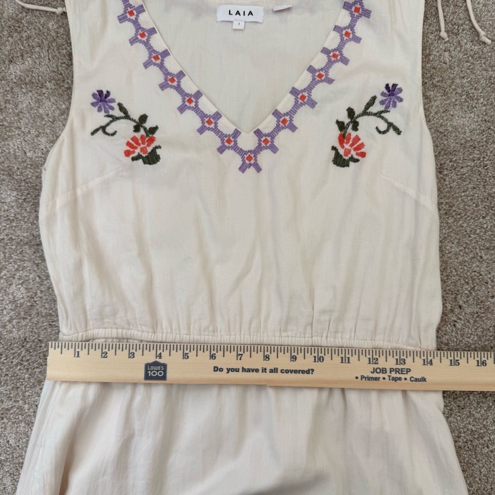 Anthropologie‎ Athena Embroidered Floral Maxi Dress Size Small Cottagecore - Picture 14 of 15